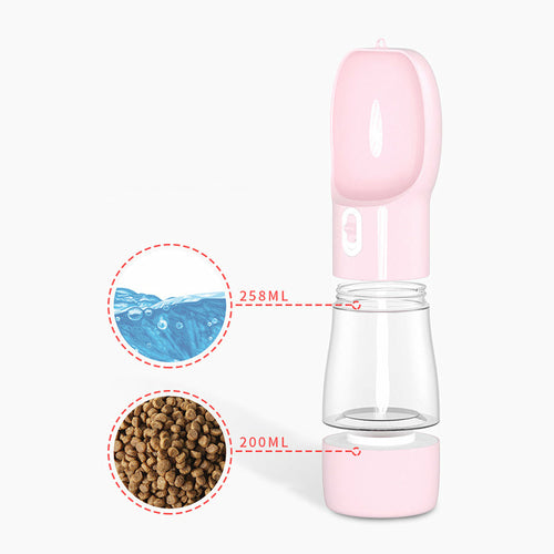 Fontaine à eau et distributeur de croquettes deux en un