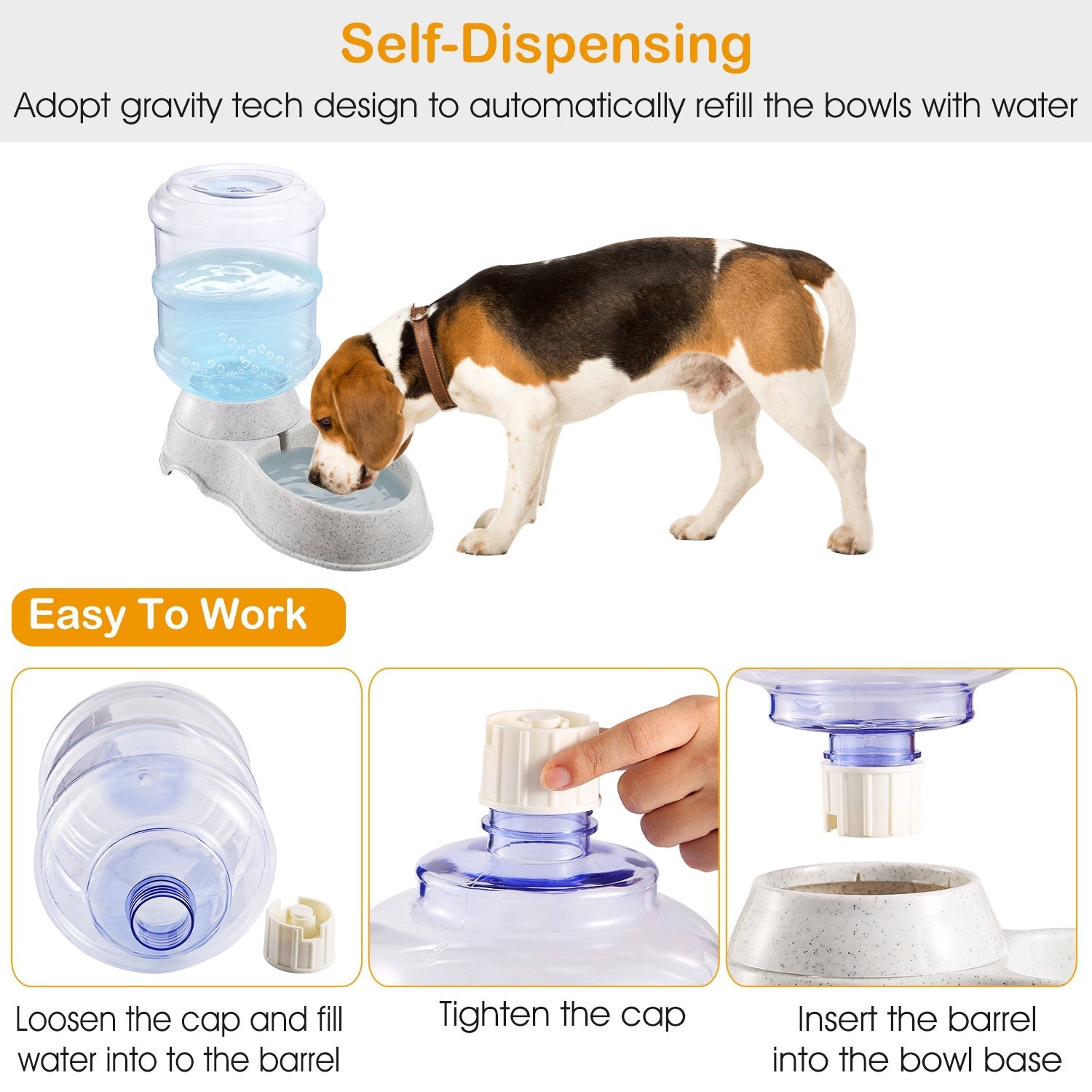 Distributeur d'eau automatique pour animaux – 3,5 L
