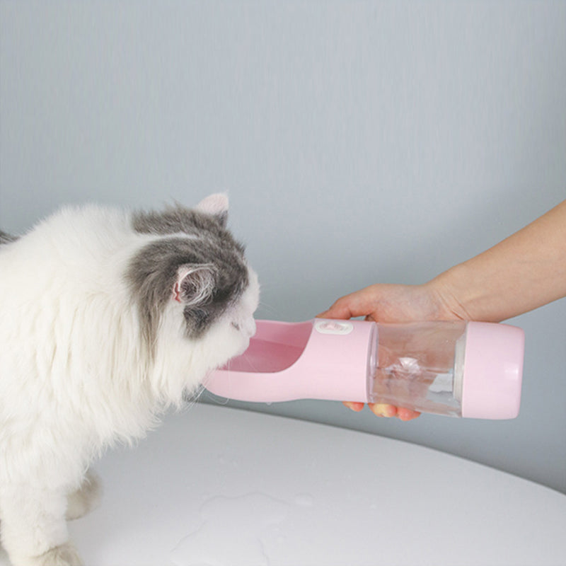 Fontaine à eau et distributeur de croquettes deux en un