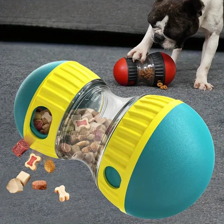 Distributeur de croquettes interactif vert ou rouge