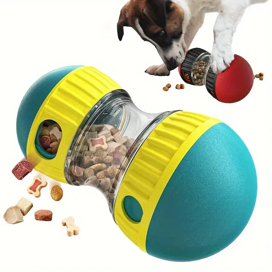 Distributeur de croquettes interactif vert ou rouge